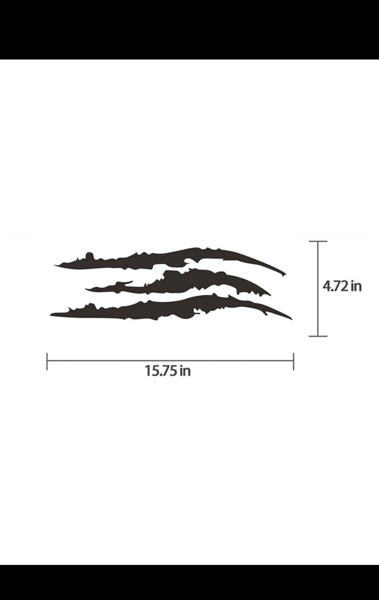 1pc Scratch Pattern PVC Car Sticker (imported).