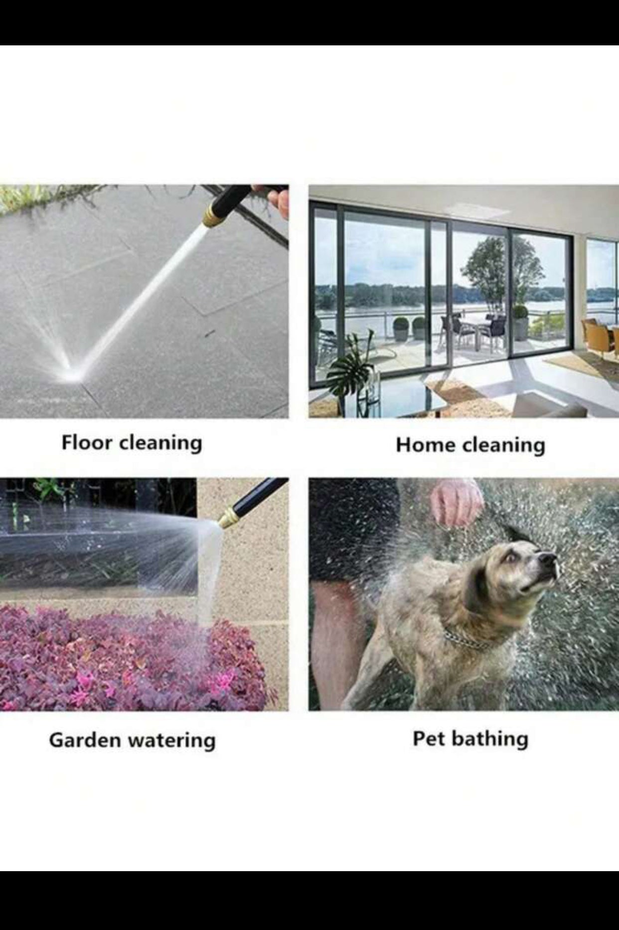High Pressure Water Gun Car Washing Floor Cleaning Lawn Courtyard Garden Washing water nozzle sprinkle (imported).