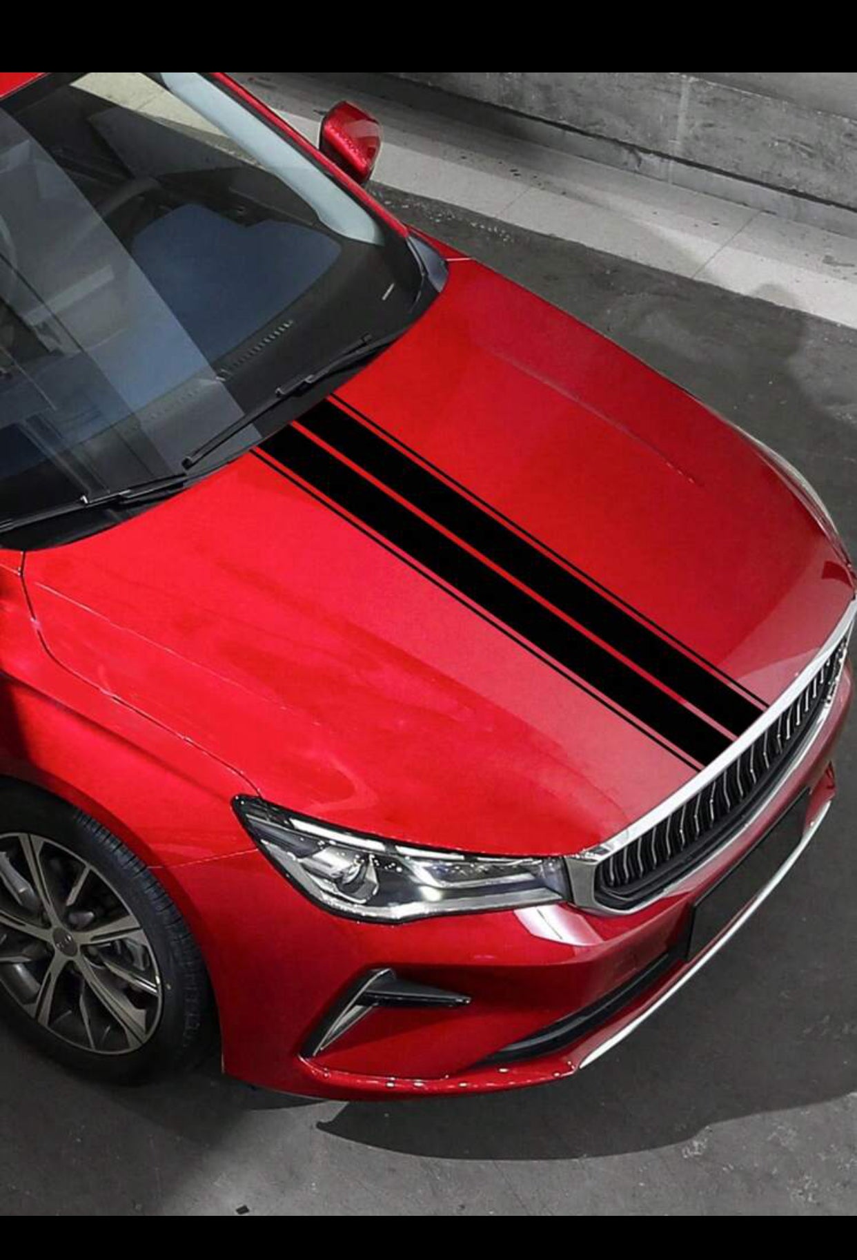 Striped Car Sticker (imported).