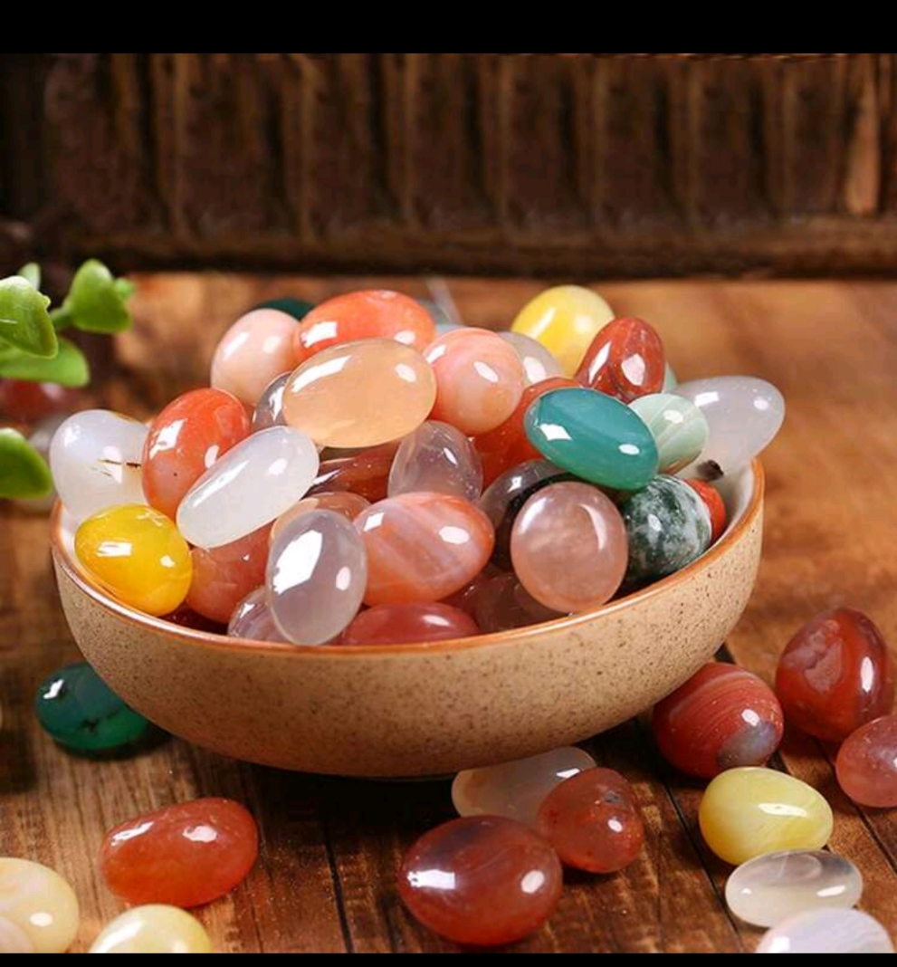 100pcs Rainbow Colored Rain Flower Pebbles, Natural Stone Aquarium Decoration, Succulent Flowerpot Decoration, Garden Landscape Viewing Stone, Hydroponic Stone