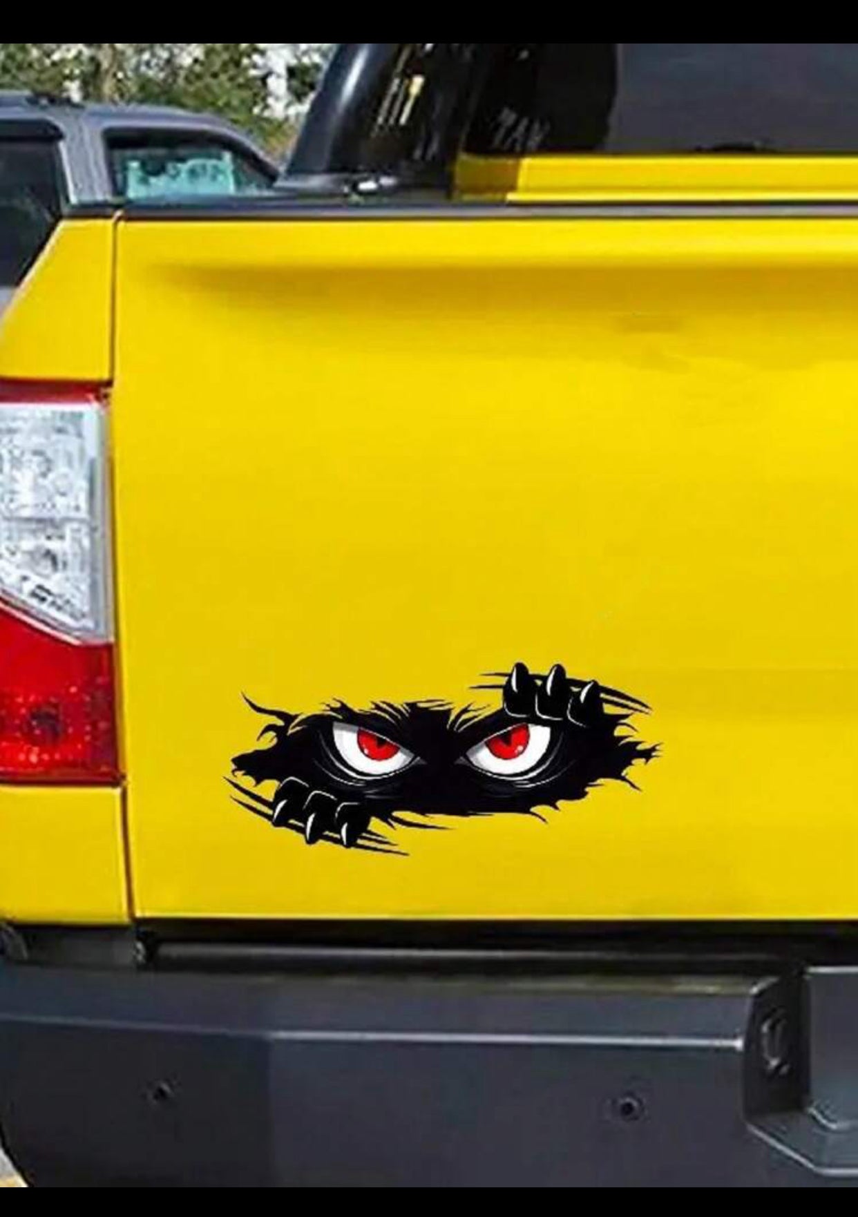Peeking Monster Angry eyes Car decals, Funny monster Stickers for Car ,Trucks, Dents and Sportd Car Large Black Vinyl Bumper 3D Sticker (imported).
