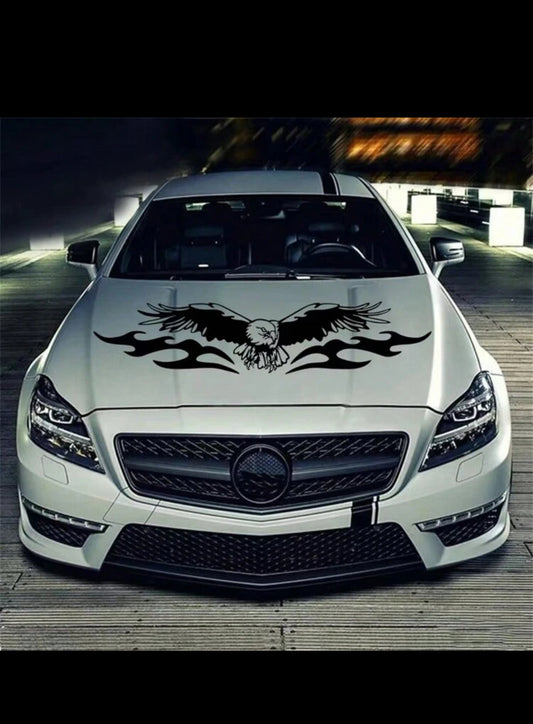 1Pc Flying Eagle Self- Adhesive Stickers For Car Hood Boonet Cover door bodySide decals VinylPVC auto Exterior Film Foils (imported).