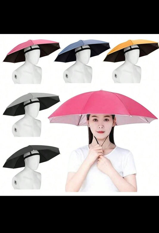 1pc imported Foldable Head Umbrella hat , Rain , Sunshade Gear