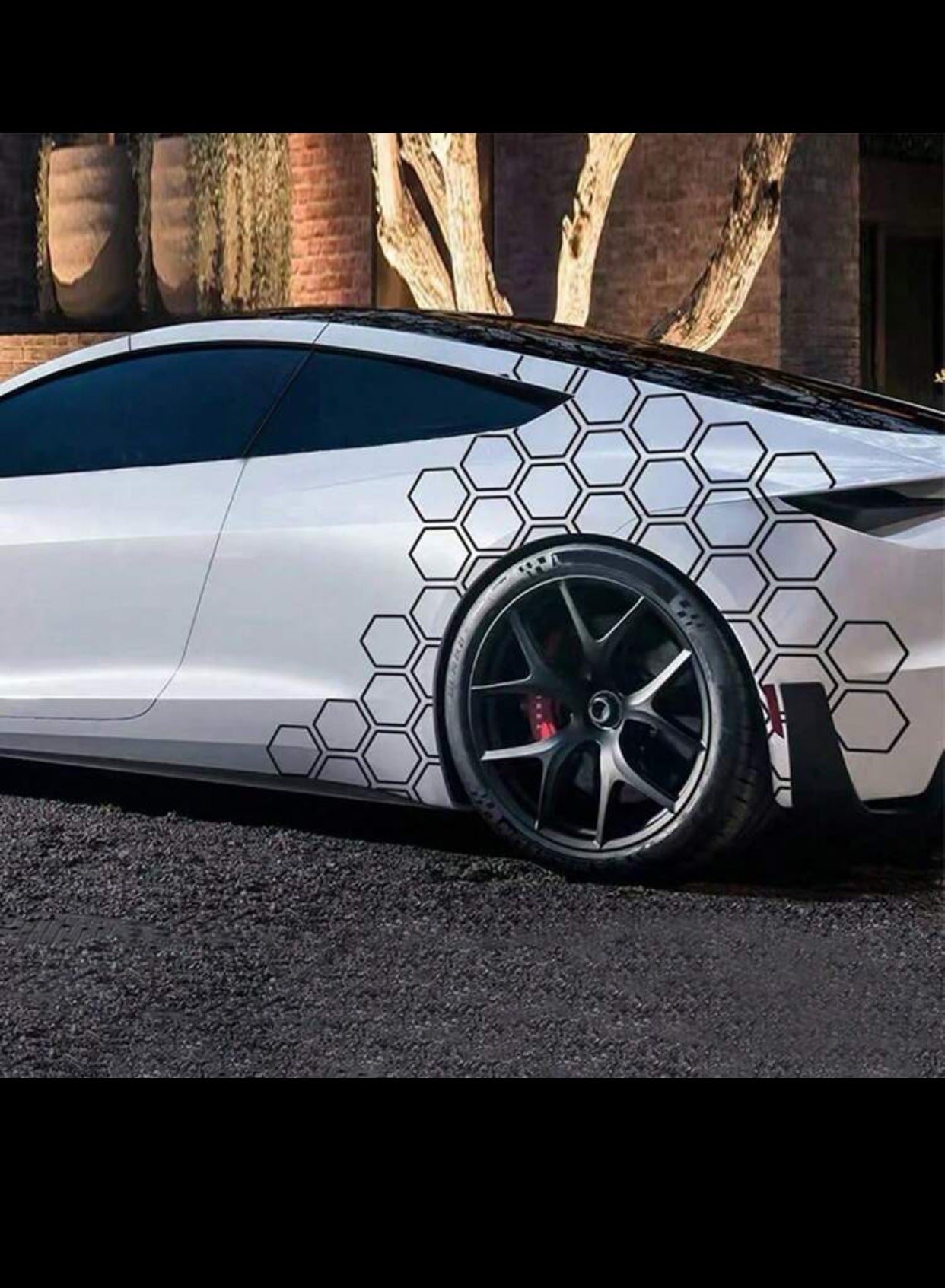 10pcs Hexagon Pattern Car Stickers Honeycomb Side Door Sticker Universal Car Body DIY Decoration Decals (imported).