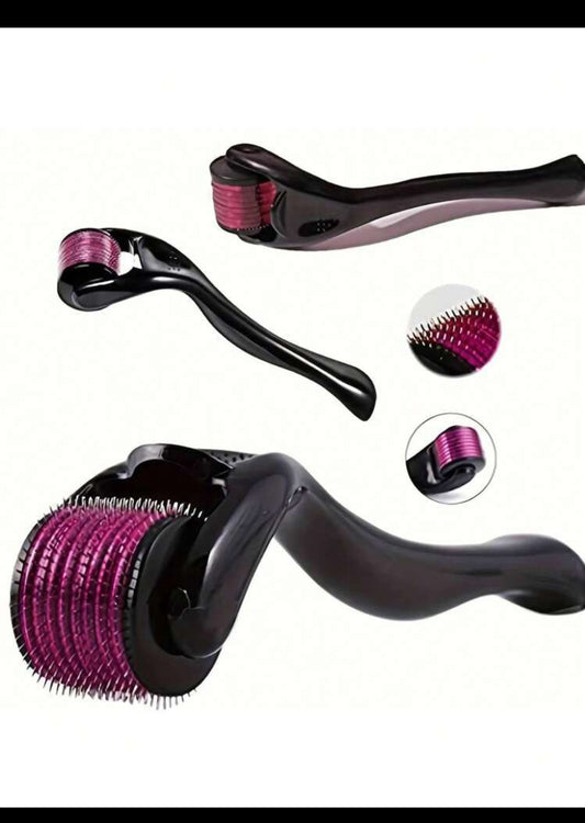 1-pc Stainless steel micro-Needle Roller,Multipurpose Face,Facial Hair,Head,Body Massage Tool, unisex (imported).