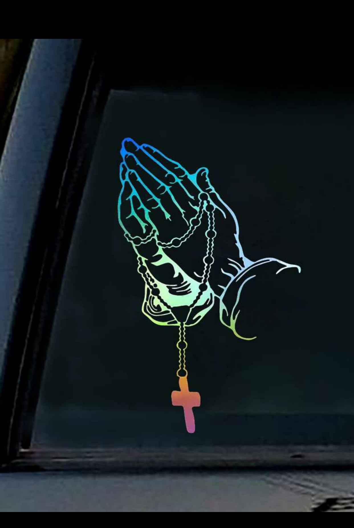 1pc 3D Colourful/Crossed  Fingers Car Exterrior Sticker, Creative Personality Decal for All Car Models (imported).