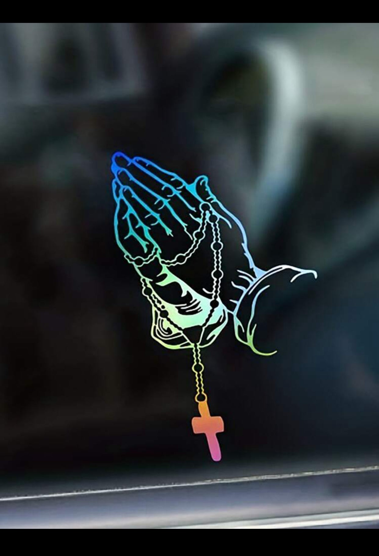 1pc 3D Colourful/Crossed  Fingers Car Exterrior Sticker, Creative Personality Decal for All Car Models (imported).