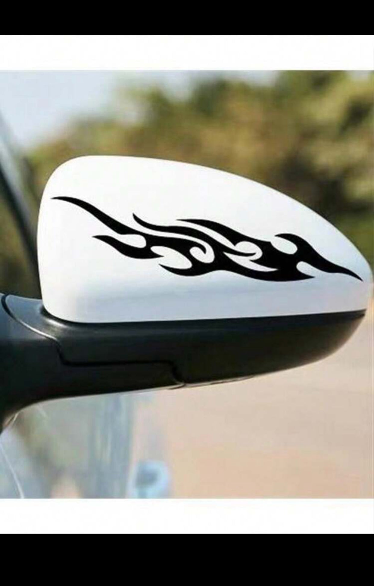 Car Body Review Mirror Sticker, Black Colour Personality Car Sticker Scratch Sticker Car decorative 3D Sticker, Electric, Vehicle/Motorcycle Sticker (imported).