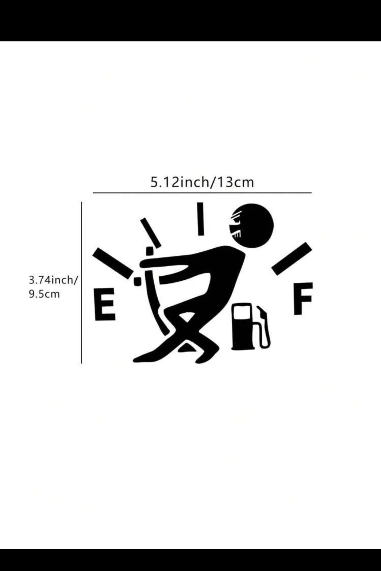 1pc Fuel Filler Cap Sticker (imp).