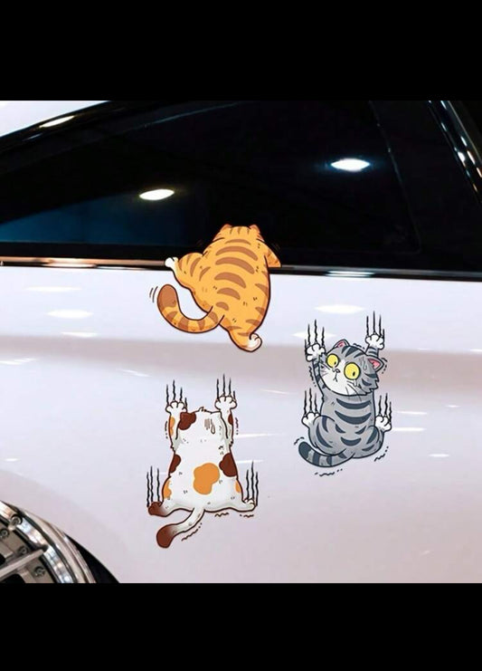 1pc Cute Cartoon Cat Stickers - Perfect For Cars, Motorcycles,waterbottles houses and more (imported).