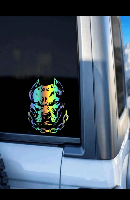 1pc Dog Pattern Holographic Car Sticker (imported).