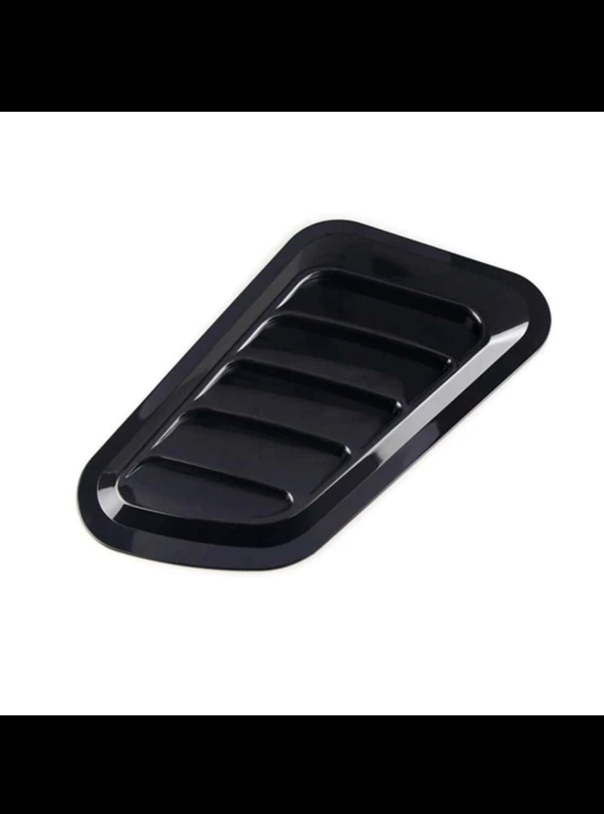 2pcs Glossy Black Universal Carbon Fibre Car Decorative Cell Air Flow Intake Hood Scope Bonnet vemt Colour Stickers Decorative Stylish (imported).
