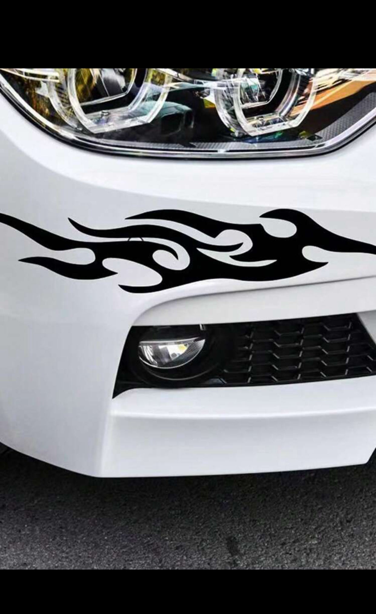 Car Body Review Mirror Sticker, Black Colour Personality Car Sticker Scratch Sticker Car decorative 3D Sticker, Electric, Vehicle/Motorcycle Sticker (imported).