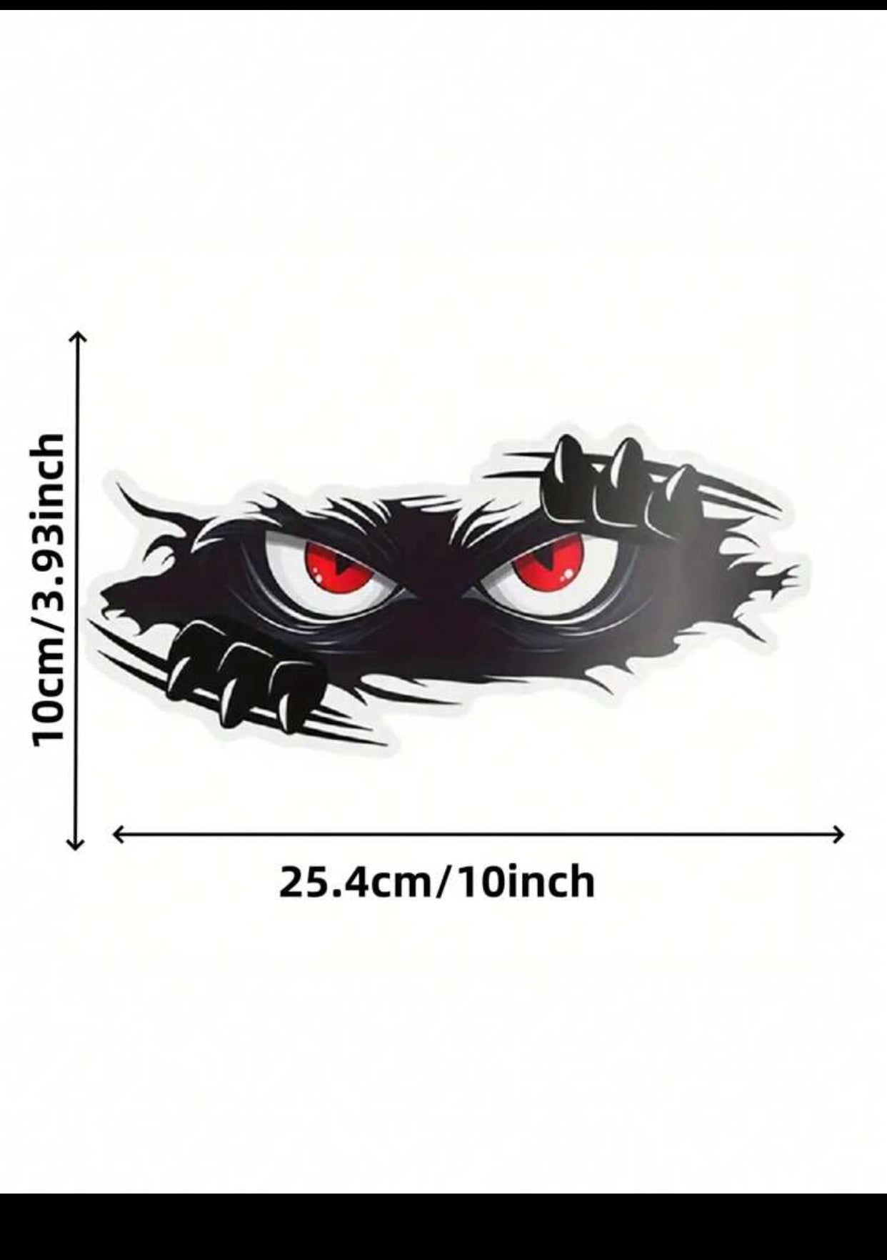 Peeking Monster Angry eyes Car decals, Funny monster Stickers for Car ,Trucks, Dents and Sportd Car Large Black Vinyl Bumper 3D Sticker (imported).